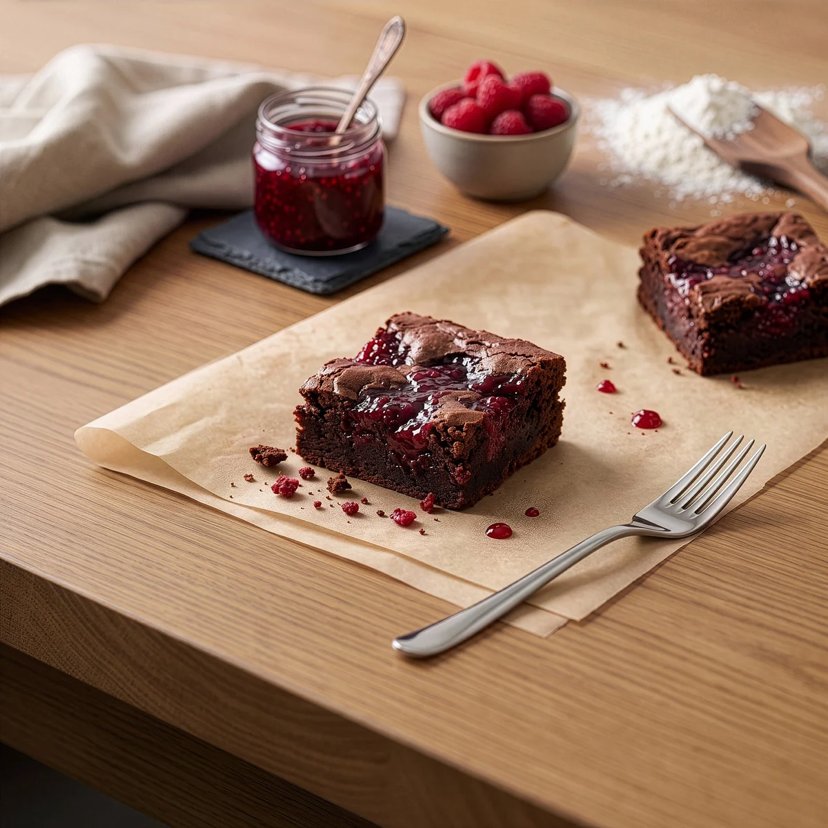 Raspberry Jam Brownie