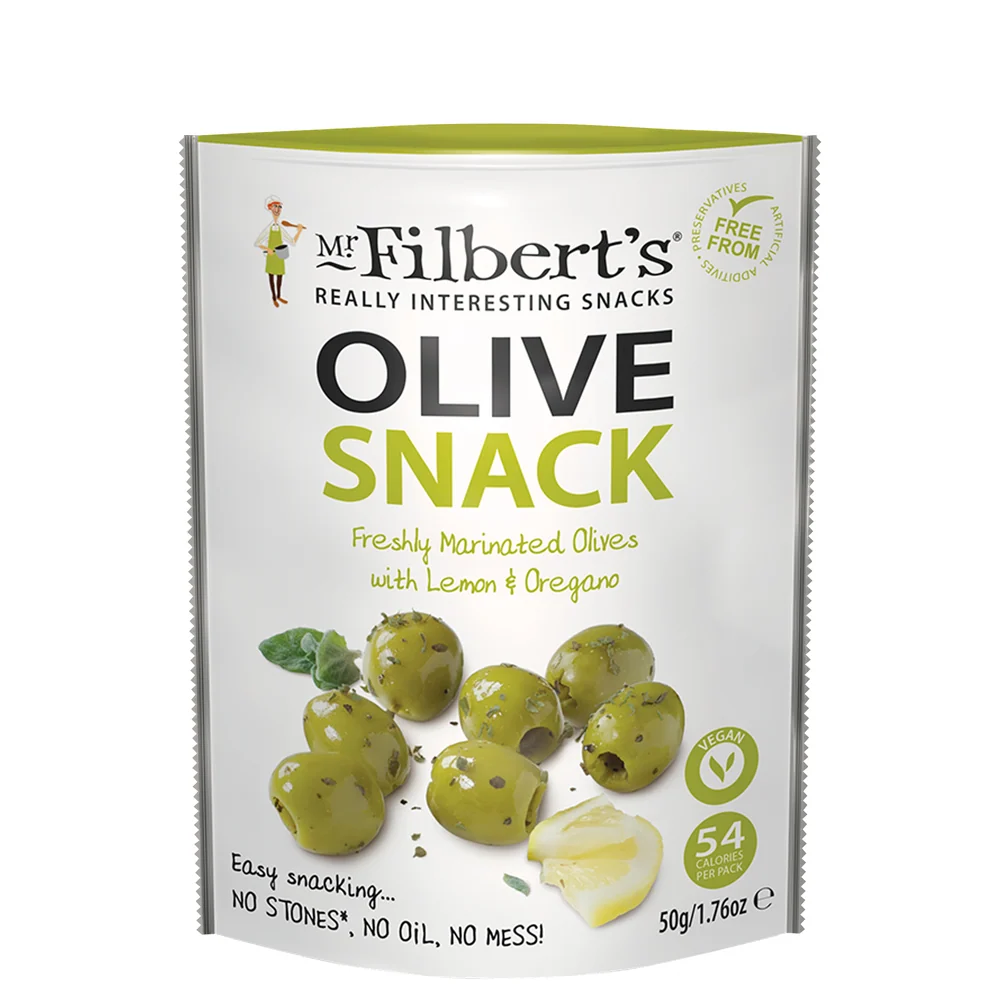 Mr Filbert's Green Olives with Lemon & Oregano 50g